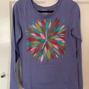 NWOT Lavender Long Sleeved Tee Multi-Color Design